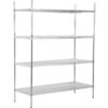 JUEGO ESTANTERIA 60PG X 24PG CROMO POSTES 