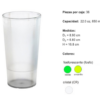 VASO RIVIERA 1 TEXTURIZADO 22 OZ/650 ML POLICARBONATO (36 PZS. POR CAJA)