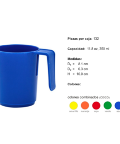 TARRO CÓNICO GRANDE POLIPROPILENO 11.8 OZ /350 ML (132 PIEZAS POR CAJA) TP