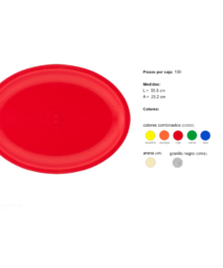 PLATO TAMPIQUEÑO POLIPROPILENO GRANDE 33.8X25.2X2.0 CM