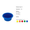 PALANGANA REDONDA 1.5 L POLIPROPILENO 20 CM (25 PIEZAS POR CAJA) TP