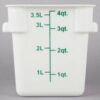 CONTENEDOR CUADRADO DE 4 Qt. DE POLIPROPILENO SQRWH4 MARCA Choice