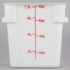 CONTENEDOR CUADRADO DE 8 Qt. DE POLIPROPILENO SQRWH8 MARCA Choice