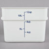 CONTENEDOR CUADRADO DE 12 Qt. DE POLIPROPILENO SQRWH12 MARCA Choice