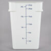 CONTENEDOR CUADRADO DE 22 Qt. DE POLIPROPILENO SQRWH22 MARCA Choice
