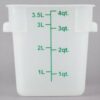 CONTENEDOR CUADRADO DE 4 Qt. DE POLIPROPILENO SQRTR4 MARCA Choice