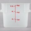 CONTENEDOR CUADRADO DE 6 Qt. DE POLIPROPILENO SQRTR6 MARCA Choice