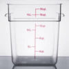 CONTENEDOR CUADRADO DE 18 Qt. DE POLICARBONATO 18SFSCW MARCA Cambro