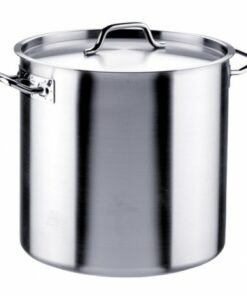 MEDIA OLLA ACERO INOXIDABLE 60 LTS CON TAPA (32 cm x 51 cm)