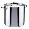 MEDIA OLLA ACERO INOXIDABLE 40 LTS CON TAPA (27 cm x 46 cm)