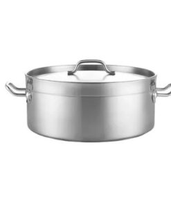 BUDINERA DE ACERO INOXIDABLE 20 LTS CON TAPA (17cm x 41 cm)