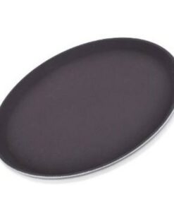 CHAROLA OVALADA ANTIDERRAPANTE 24pg X 29pg NEGRA