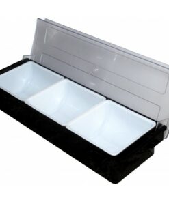 CAJA PARA CONDIMENTOS 3 COMPARTIMIENTOS PLASTICO