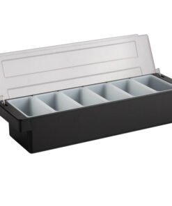 CAJA PARA CONDIMENTOS 6 COMPARTIMIENTOS PLASTICO