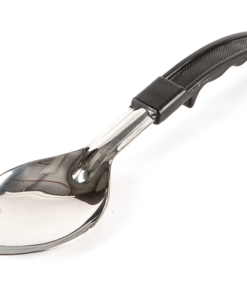 CUCHARA PARA COCINAR ACERO INOX MANGO PLASTICO 13pg LISA