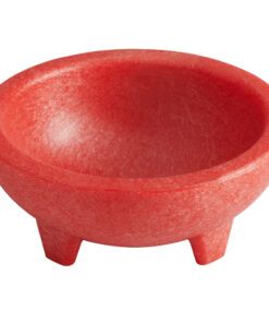 SALSERO DE PLASTICO MOLCAJETE ROJO