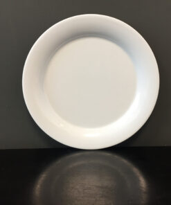 PLATO DE MELAMINA DIAMETRO 26.5*2.3CMS RIM, PREMIUM BLANCO