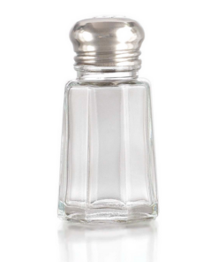 SALERO D VIDRIO TAPA PLANA REDONDA 1 Oz